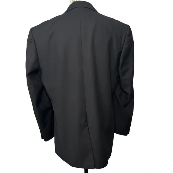 Giorgio Armani Men’s black wool suit jacket size 52 - Picture 3 of 12